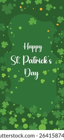 Happy St. Patrick's Day: Festive Illustrations with Shamrocks and Gold