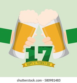 happy st patricks day festive celebration vector illustration eps 10