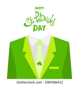 Happy St. Patrick's Day Greeting card. Vector illustration. Luck of the Irish.