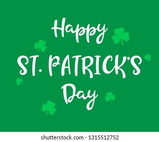 Happy St. Patricks Day greeting card. Template Design banner on St. Patrick's Day