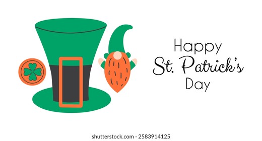 Happy St. Patrick's Day greeting banner. 