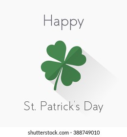 Happy St. Patrick's Day greeting card/background flat design, vector illustration eps 10
