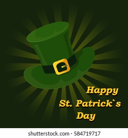 Happy St. Patrick's Day Greeting card. Vector illustration. 