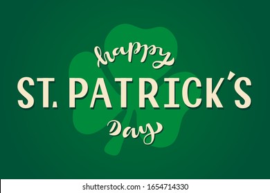 Happy St. Patrick's Day, hand written vector lettering