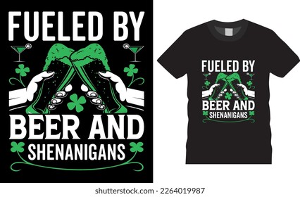 Happy St. Patrick's Day handgeschriebene Typografie T-Shirt Design Shamrocks Vektor. Irische festliche moderne Feier, die süße Geschenke schrieben. bereit für T-Shirts-Aufkleber, Banner, Geschenk, Schrift