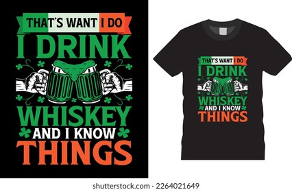 Happy St. patrick's day handwritten typography t-shirt design shamrocks vector. Irish festive modern celebration lettering cute gifts. ready for tshirts stickers, banners, gift, lettering