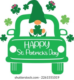 Happy St Patricks Day - St Patrick's Day inspirational lettering design. Irish leprechaun shenanigans lucky charm clover funny quote