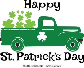 Happy St Patricks Day.png - St Patrick's Day inspirational lettering design. Irish leprechaun shenanigans lucky charm clover funny quote