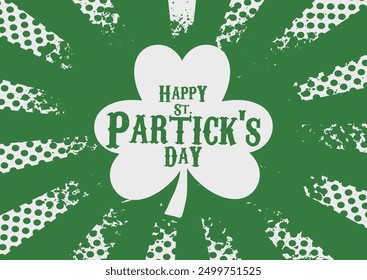 Happy St. Patrick's Day Ireland Poster Green Background Banner