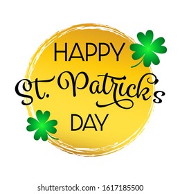 Happy St. Patrick's day. Irish holiday illustration. Spring decoration. Vector graphic. Irish symbol. Lucky sign. St. Patrick's day vector. Greeting card. Holiday poster