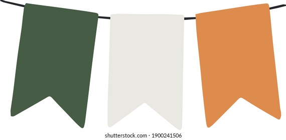 Happy St. Patrick's Day, Irish Icons. Vector illustration. Symbols of St Patrick's Day.  Isolated vector element.