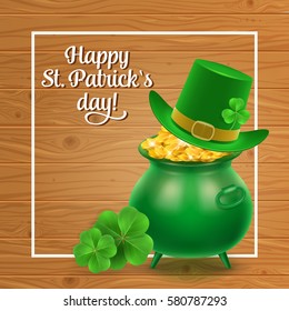 Happy St Patricks Day with Irish symbols