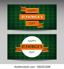 Happy St. Patrick's Day! Isolated vector cartoon banner