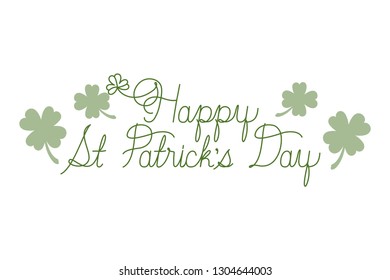 happy st patrick`s day label isolated icon