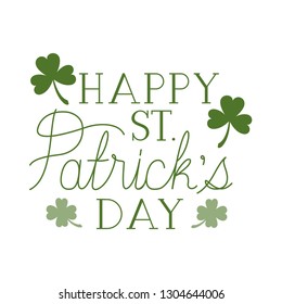 happy st patrick`s day label isolated icon