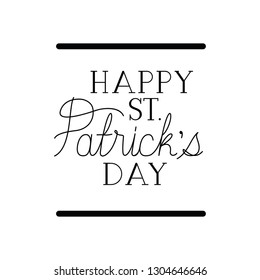 happy st patrick`s day label frame icons