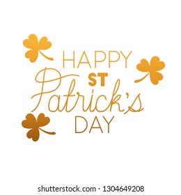 happy st patrick`s day label icons