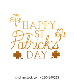 happy st patrick`s day label icons