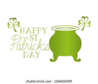happy st patrick`s day label isolated icon