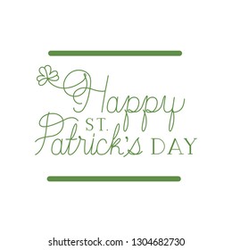 happy st patrick`s day label frame icons
