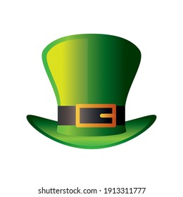 happy st patricks day leprechaun green hat icon detailed style vector illustration