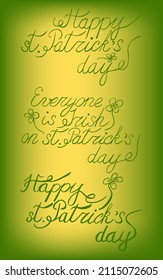 Happy st. Patrick's day lettering