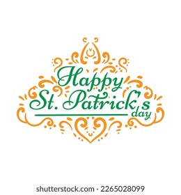 Happy St Patricks day Lettering Vector