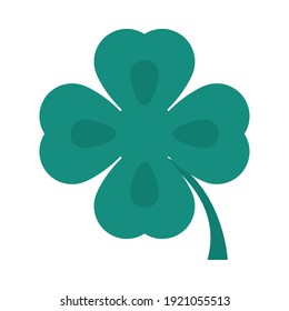 happy st patricks day luck clover icon flat style vector illustration