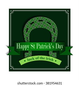 Happy St Patricks Day Lucky Horseshoe 