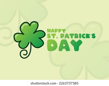 Happy St. Patrick's Day. March 17. Three leaf clover. Poster, banner, card, background. Eps 10.