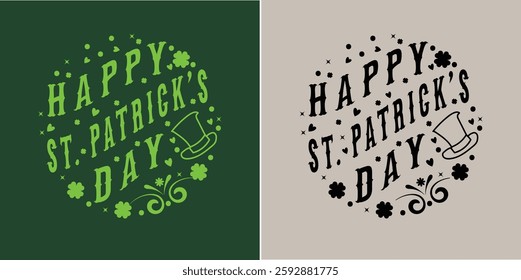 Happy St. Patrick's Day Observed every year of March 17th, Patrick Celebration sticker t shirt design vector