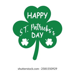 Happy St Patrick's Day - Happy St. Patrick typography T-shirt vector, Saint Patrick's Day gnome Illustration Design, lucky shamrock Clipart