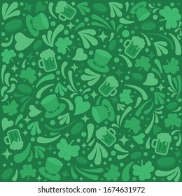 Happy St. Patrick's Day Pattern Illustration Vector EPS 10