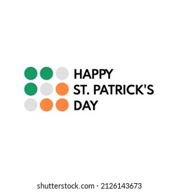 happy st. patrick's day, post or card vector template