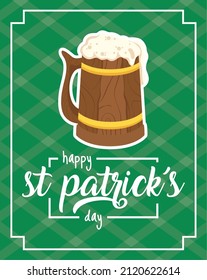 happy st patricks day poster green design