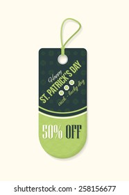 Happy St. Patricks Day Price Concept Tag Objects, Banner, Label Object Vector Design
