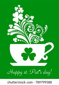 Happy St Patricks day. Restaurant Menu Card Design. Menu Template on Patricks Day. Vector illustration