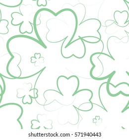 Happy St. Patrick's day seamless background, vector illustration
