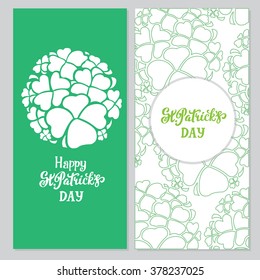 Happy St. Patrick's Day. Set of greeting cards. Vector illustration