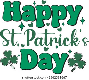 Happy St. Patrick's Day Shamrock Clover T shirt Design