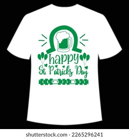 happy St Patrick's Day Shirt Print Template, Lucky Charms, Irish, everyone has a little luck Typography Design