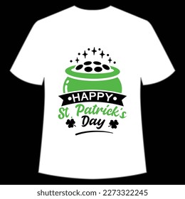 Happy St. Patrick's Day Shirt Print Template, Lucky Charms, Irish, everyone has a little luck Typography Design