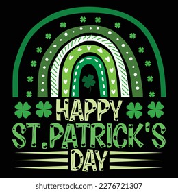 Happy St Patrick's Day, St Patrick's day shirt print template, shamrock typography design for Ireland,  Ireland  culture irish traditional t-shirt design