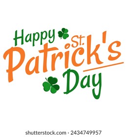 Happy St Patrick's Day sign with clover