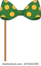 Happy St. Patrick's Day Sticker. with Trendy Cartoon Design. Isolated Vector Illustration.