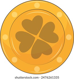 Happy St. Patrick's Day Sticker. with Trendy Cartoon Design. Isolated Vector Illustration.