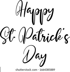 Happy St. Patrick's day text vector written with a modern typography.