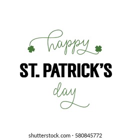 Happy St. Patricks Day Text Element