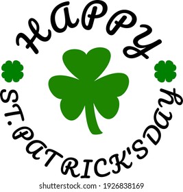 Happy St. Patrick's day with three Shamrock
