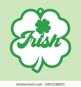 Happy St. Patrick's Day Tiered Tray laser cut Illustration, Lucky